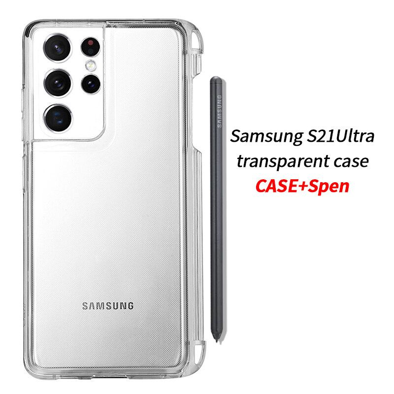 Прозрачный чехол Samsung Galaxy S21 Ultra 5G с разъемом для ручки S Pen ...