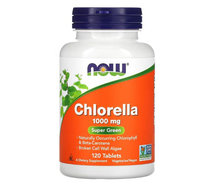 Now Foods Chlorella, 1000 мг, 120 таблеток #1