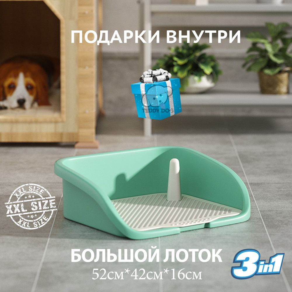 Лоток туалет для собак со столбиком. Голубой купить на OZON по низкой ...