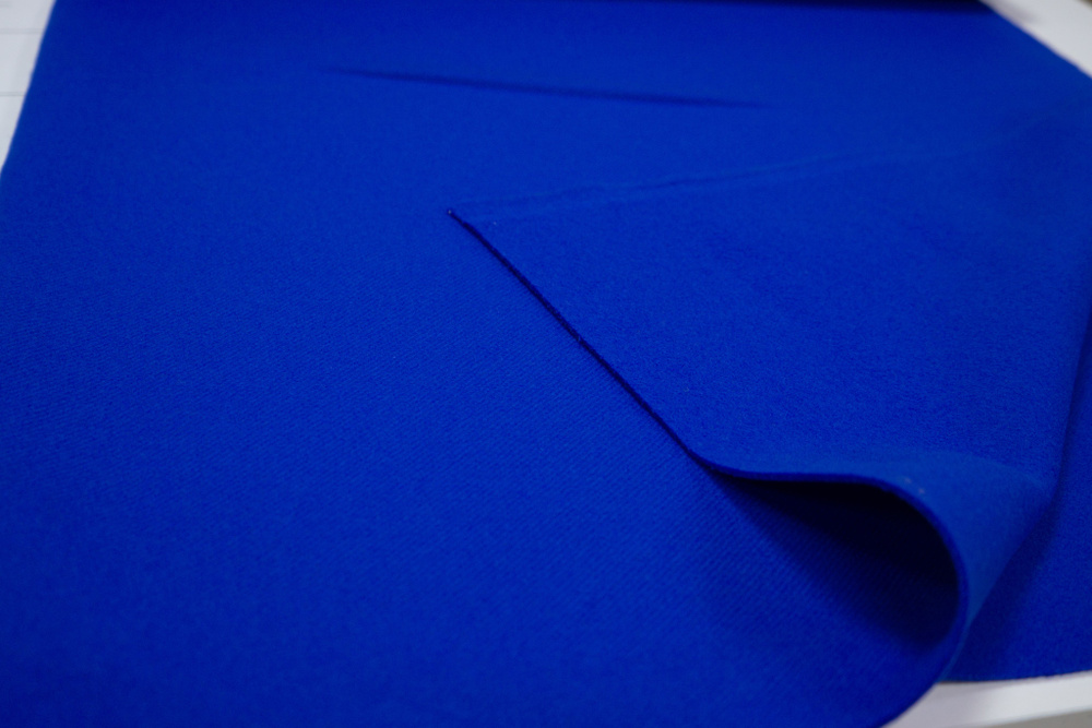 Ткань Шерсть с кашемиром пальтовая синий королевский 3,15 м. Ткань для ...