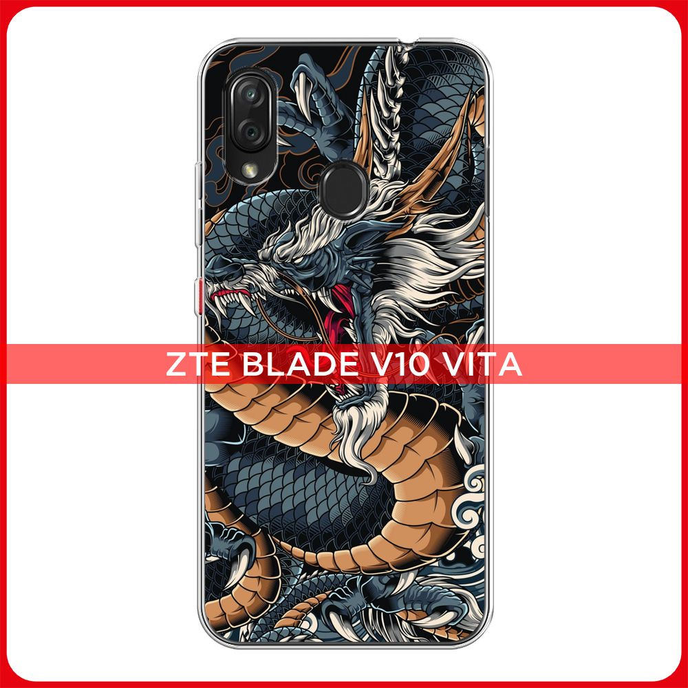 Силиконовый чехол на ZTE Blade V10 Vita / ЗТУ Блэйд V10 Vita Japanese  Dragon - купить с доставкой по выгодным ценам в интернет-магазине OZON  (964032519)