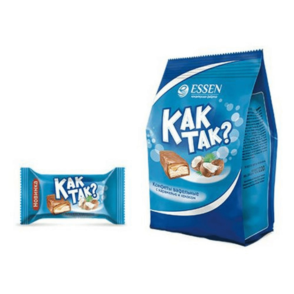 Конфеты вафельные Essen Как так? с карамелью и кокосом 210 г - купить с ...