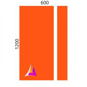 Пластик для лазерной гравировки SHENGWEI (Оранжевый на белом) 1200мм_600мм 1,3мм  #1