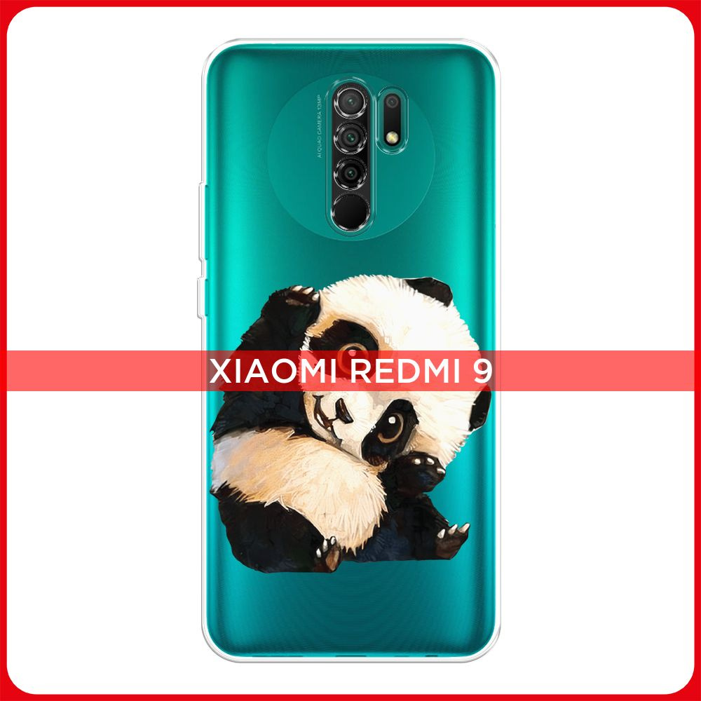 Силиконовый чехол на Xiaomi Redmi 9 / Сяоми Редми 9 Большеглазая панда,  прозрачный - купить с доставкой по выгодным ценам в интернет-магазине OZON  (189351666)