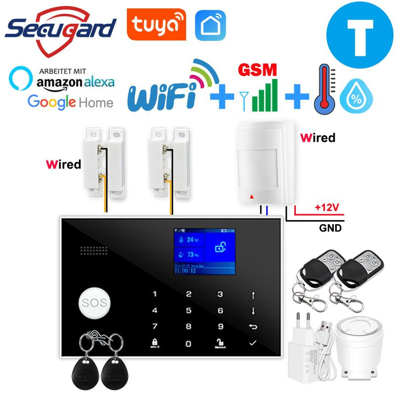 Wi-Fi GSM сигнализация Tuya умный дом TFT-экран RFID приложение ...