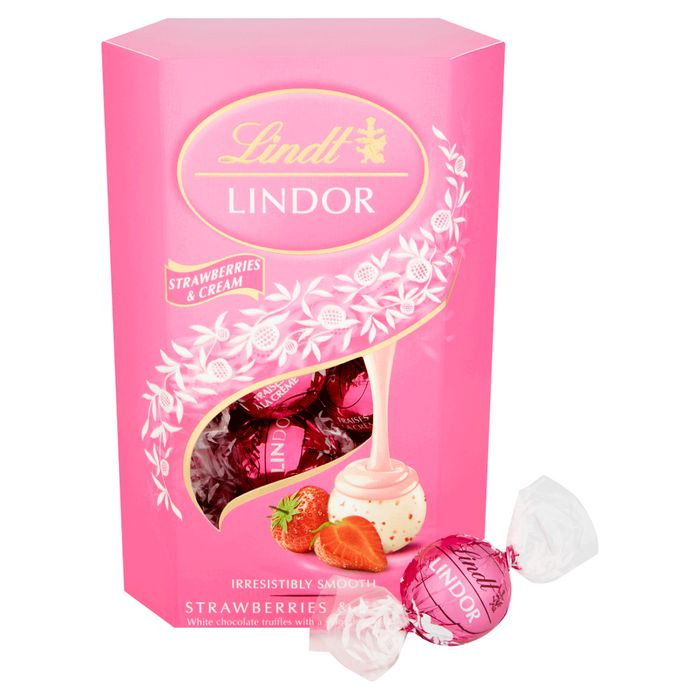 Шоколадные конфеты Lindt Lindor клубника и сливки 200 гр (Финляндия ...