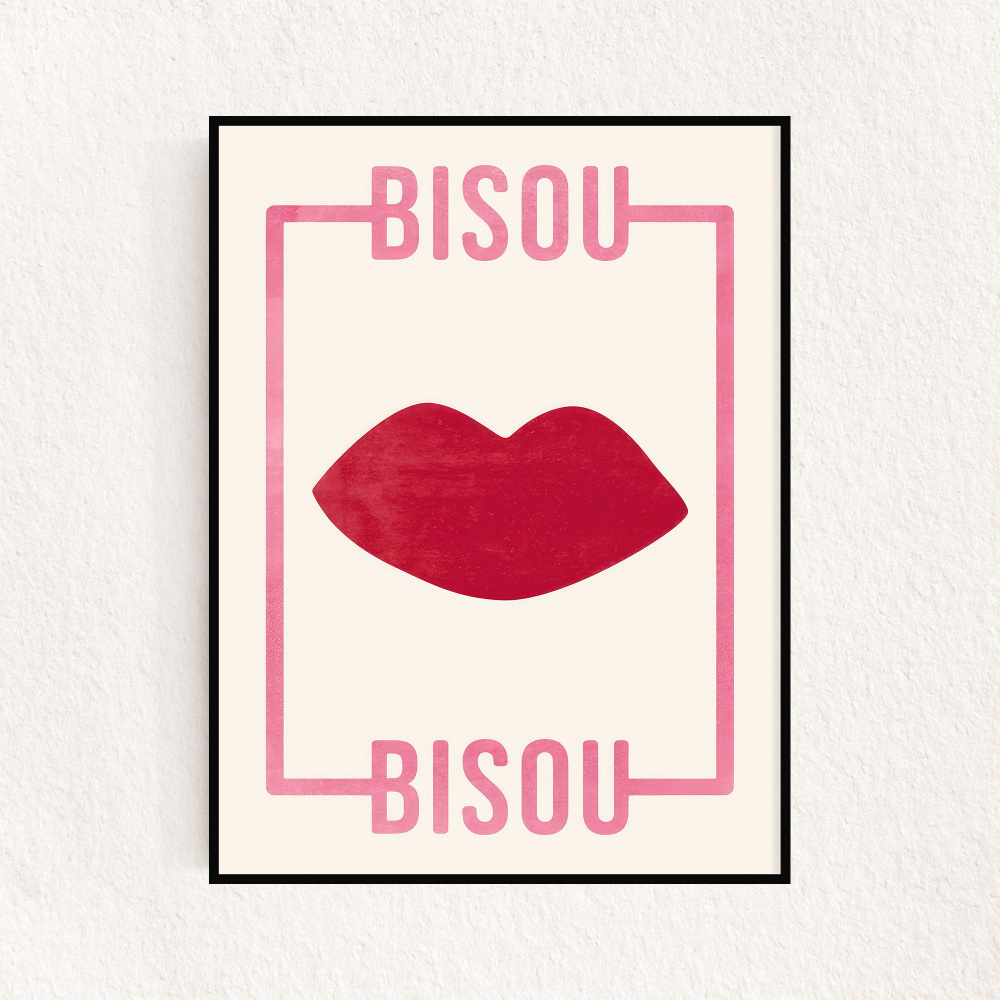 Постер "Bisou Bisou", 21х30см #1