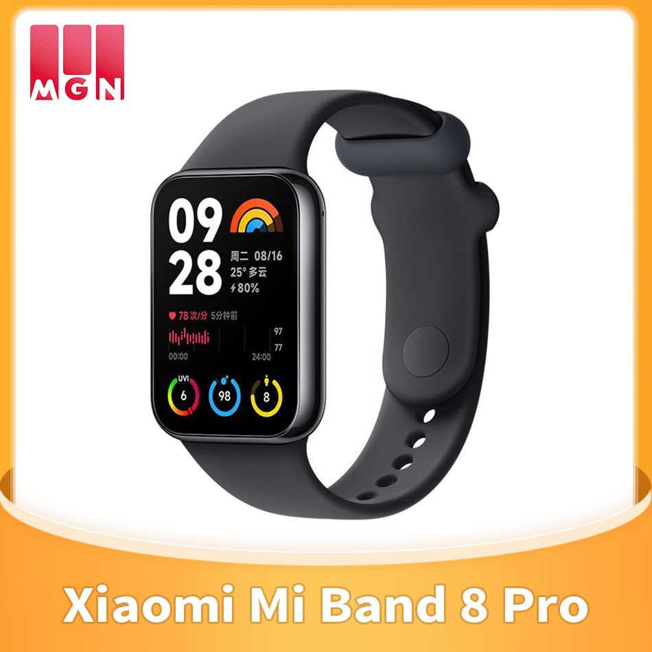 Xiaomi Умные часы mi Band 8 Pro 1,74-дюймовый AMOLED-дисплей GPS 150+ Спортивный режим, 46mm, Черный #1