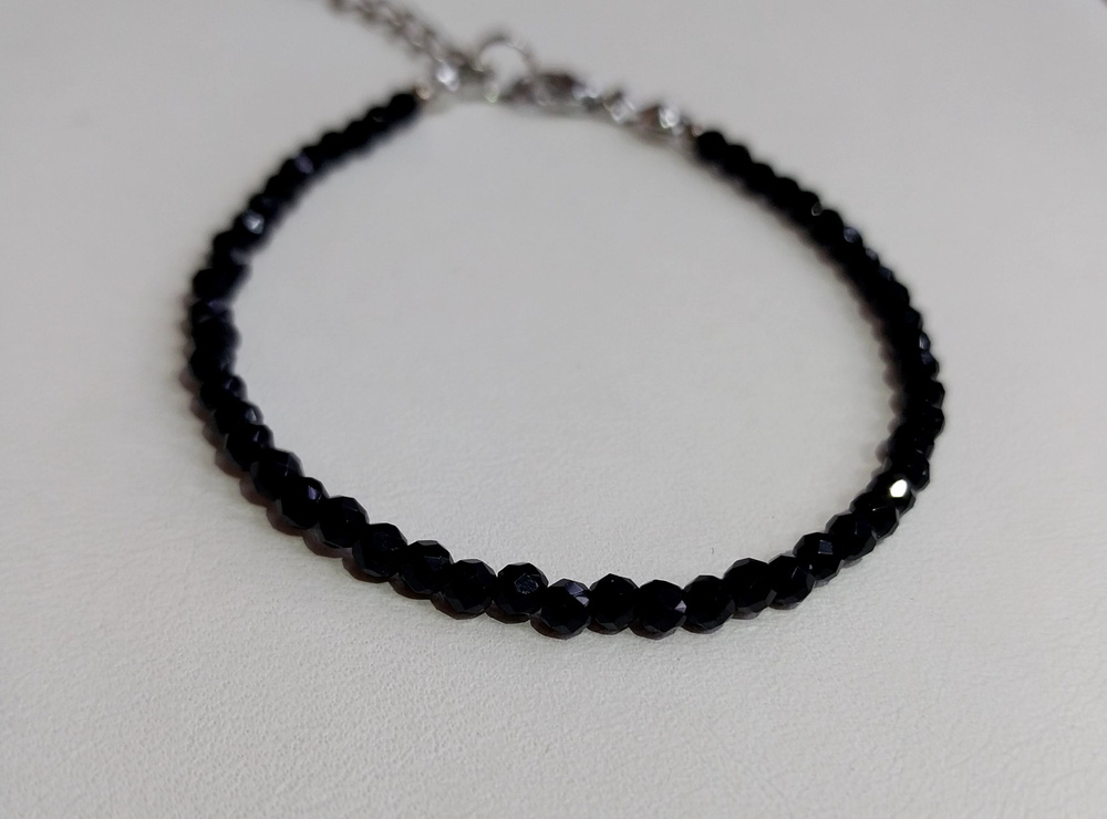 Браслет из Шпинели чёрной 3 мм - купить с доставкой по выгодным ценам в ...