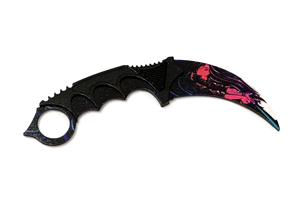 Деревянный нож керамбит Нео-Нуар КС Го / Сувенирный нож Karambit Neo ...