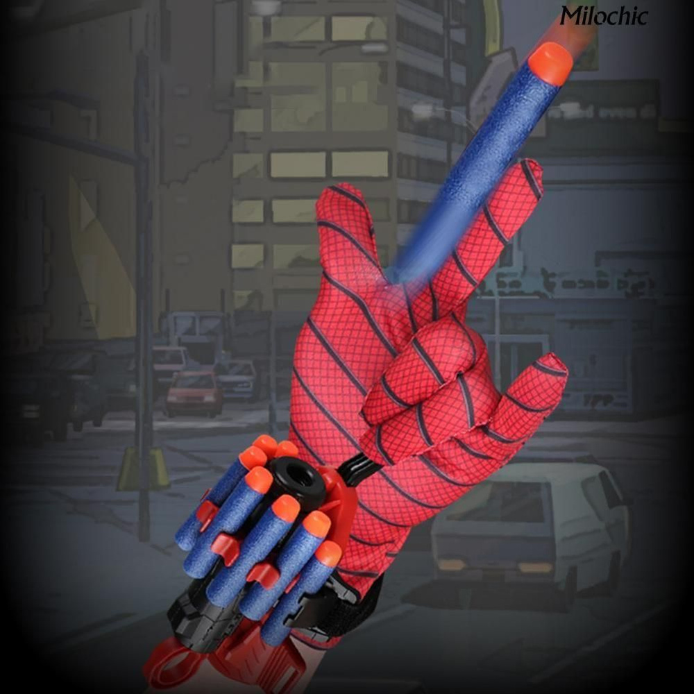 Человек-паук, пристающий к стене пистолет с мягкой пулей spider ...