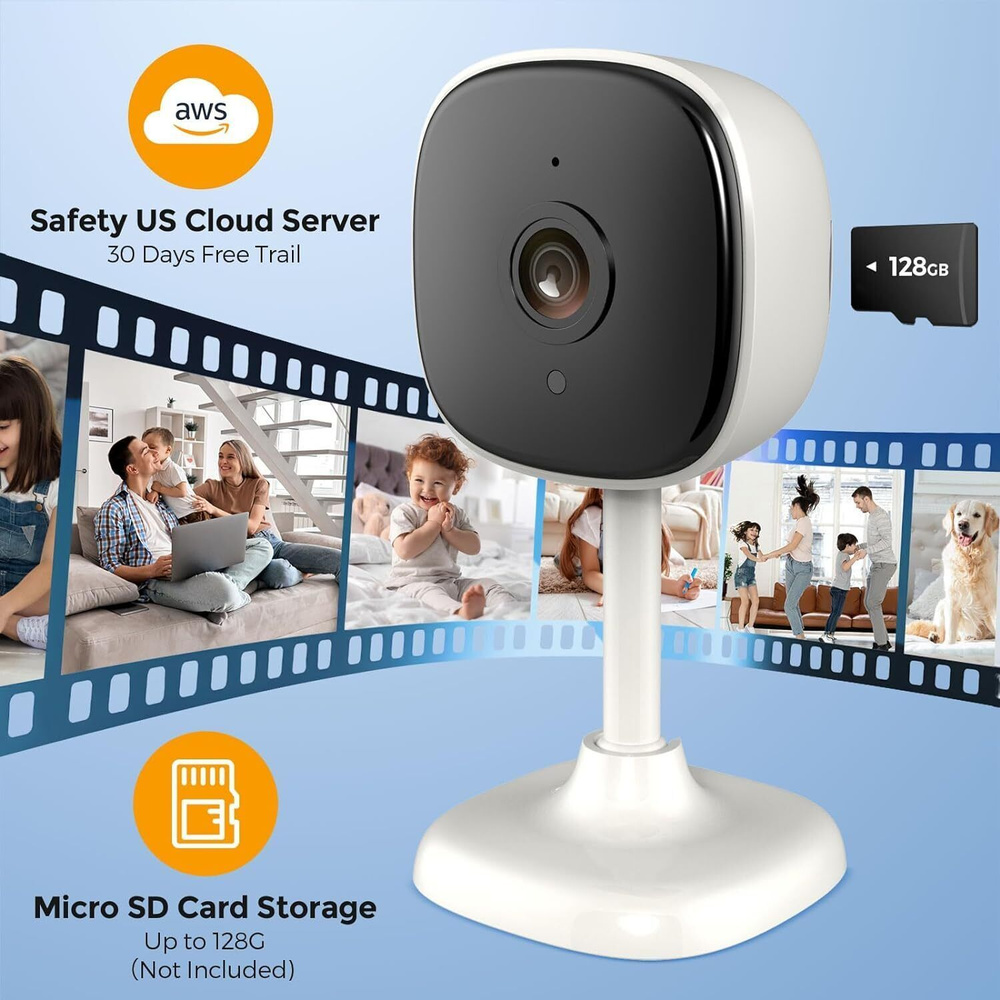 Камера видеонаблюдения YUNCHI Wi-Fi-камера для домашней безопасности ...