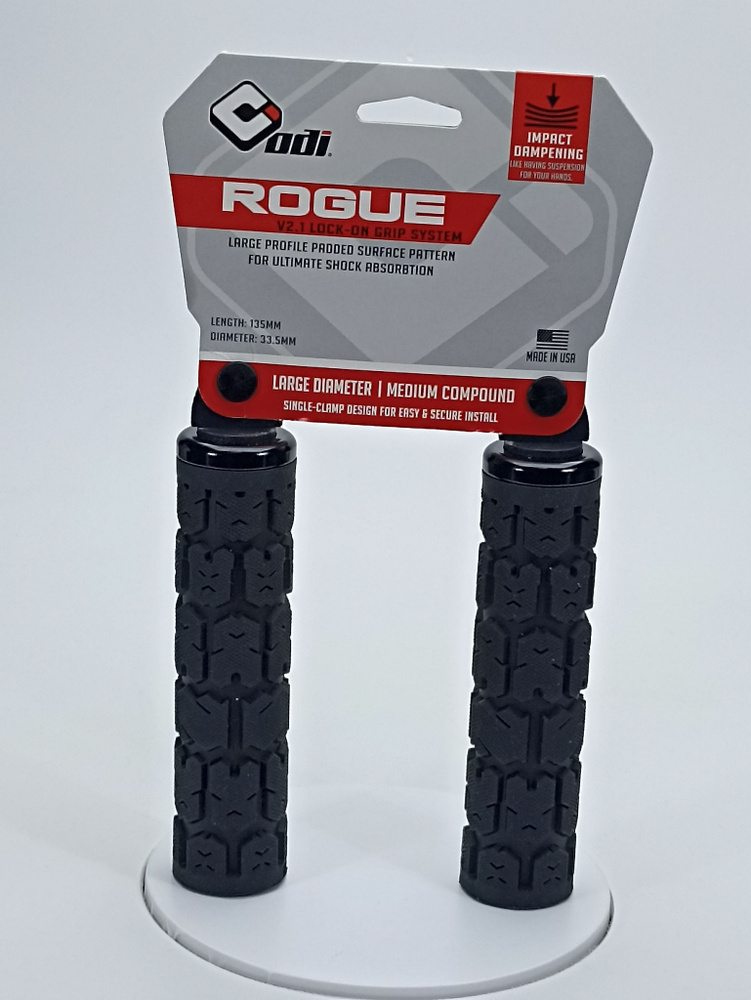 Грипсы ODI Rogue V2.1 135мм черные Soft компаунд с 1 чёрным lock-on и литым торцом #1