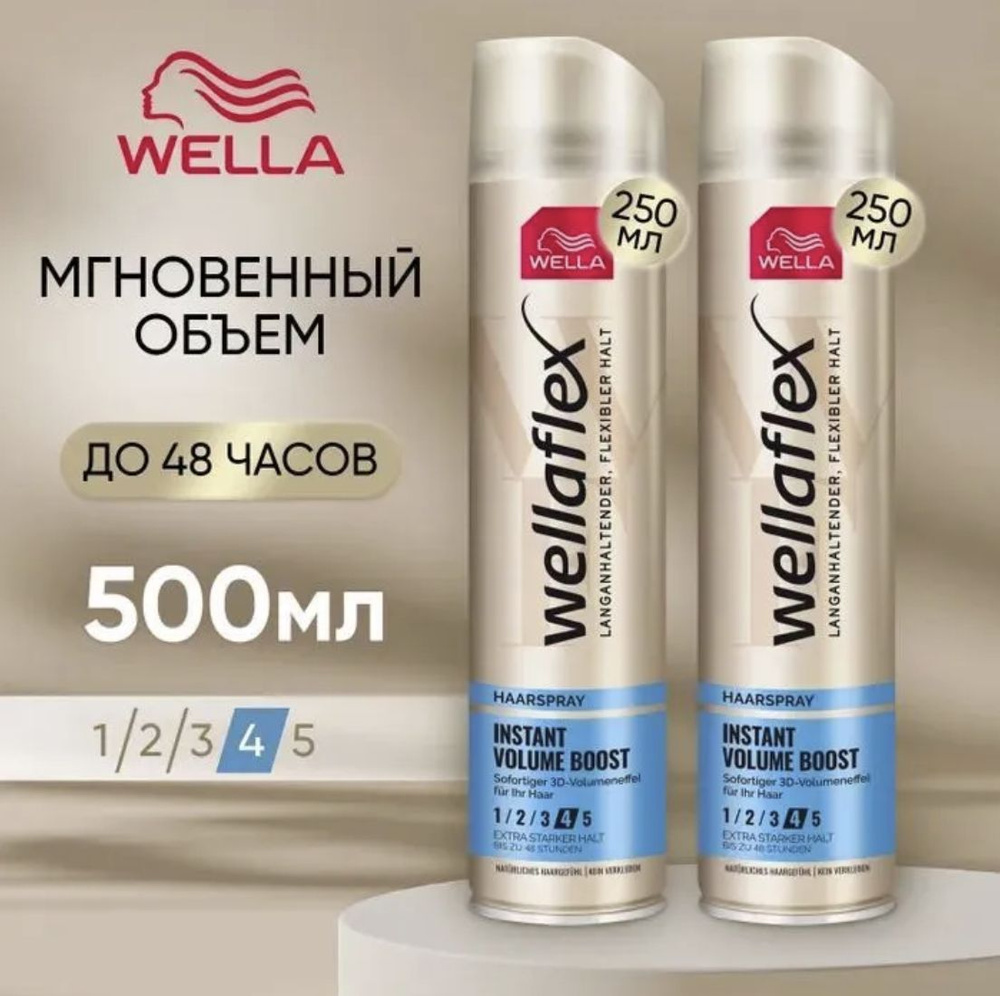 Лак для волос профессиональный объем WELLA Wellaflex Instant Volume ...
