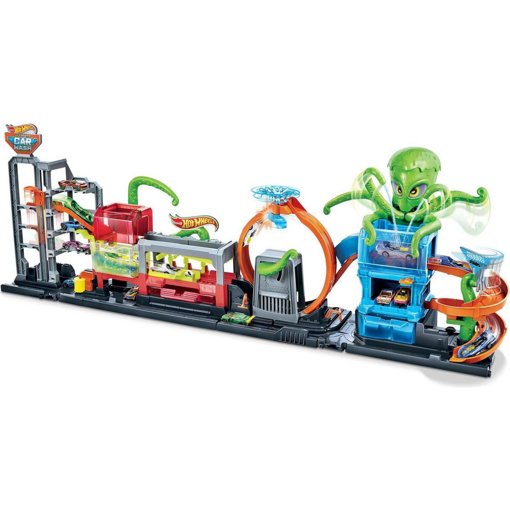 Набор игровой Hot Wheels Сити Невообразимая автомойка с осьминогом