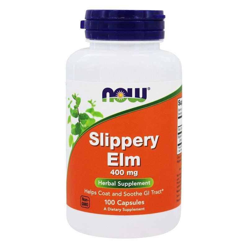 Now Скользкий вяз Slippery Elm 400 мг 100 капсул - купить с доставкой ...