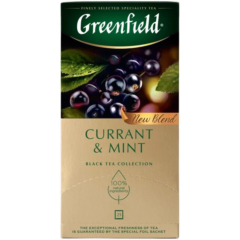 Чай черный Greenfield Currant & Mint в пакетиках 25 шт #1