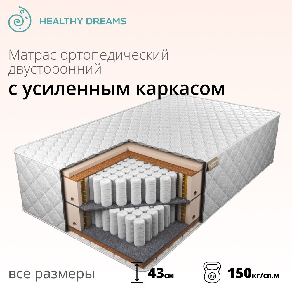 HealthyDreams Матрас Plintex Garant, Независимые пружины, 145х200 см #1