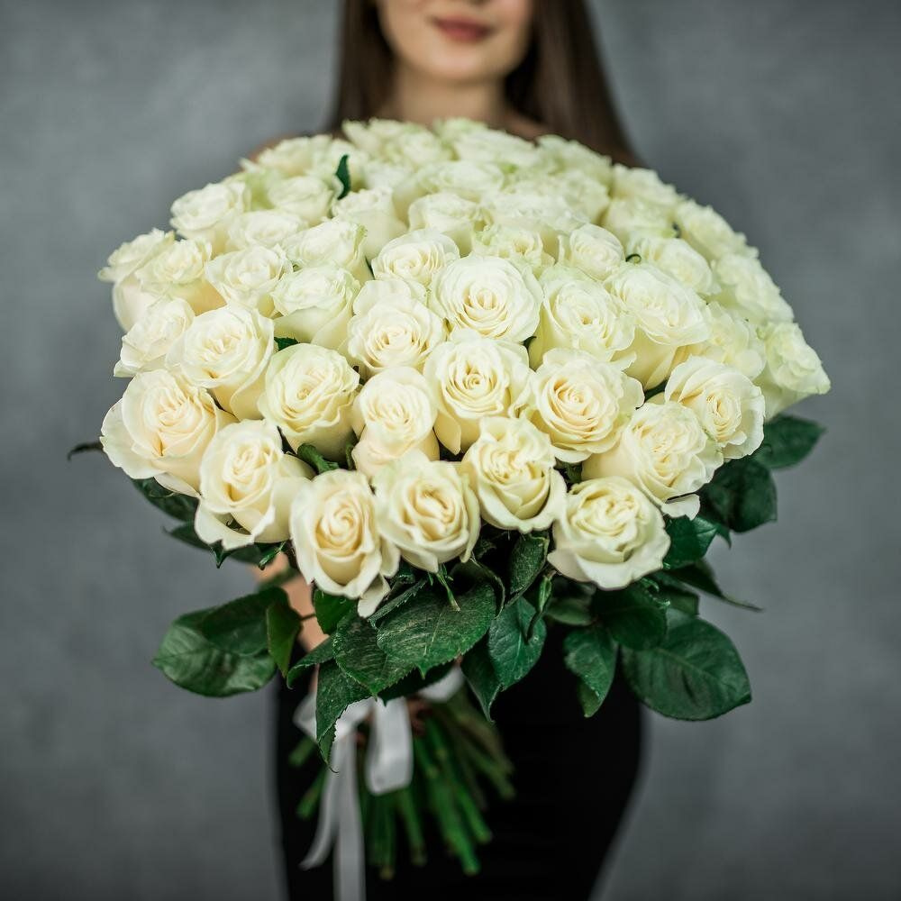 Букет из 49 белых роз #1