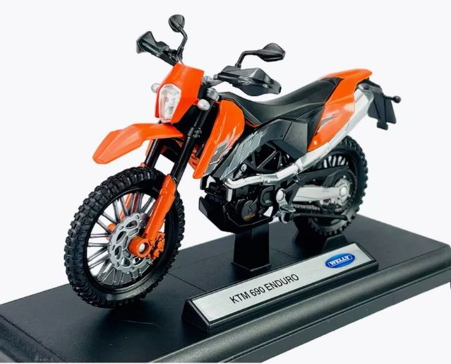 Мотоцикл модель коллекционная WELLY 1:18 KTM 690 Enduro R, оранжевый  #1