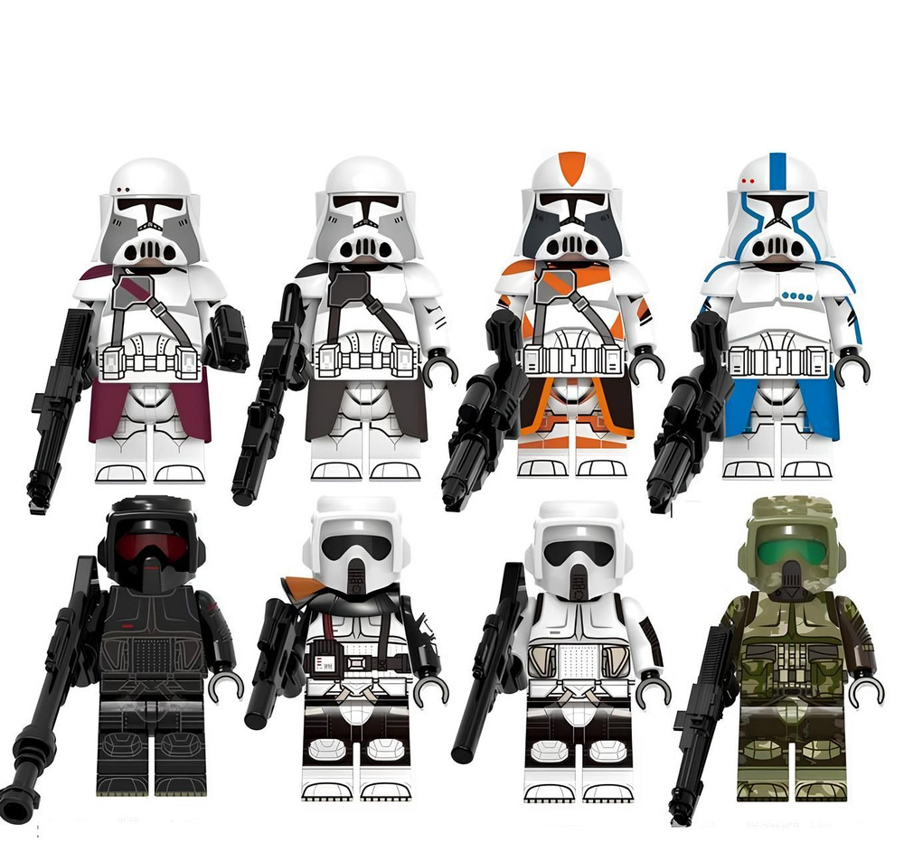 Набор минифигурок Звездные Войны / Star Wars совместимы с конструкторами лего 8шт (4.5см, пакет) G0125 #1