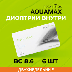 Контактные линзы PegaVision Aquamax (Аквамакс) 6 линз -3.50 R 8.6, двухнедельные PegaVision