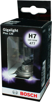 Bosch H7 Plus 120 Gigalight lampes de phare - 12 V 55 W PX26d - 2 ampoules  : : Auto et Moto