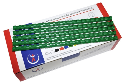 Пружина пластиковая для переплета, 16 мм, для сшивания 120-145 листов ...