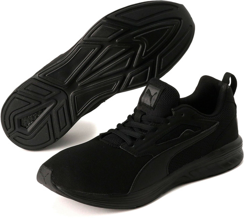 Puma black sale running shoes