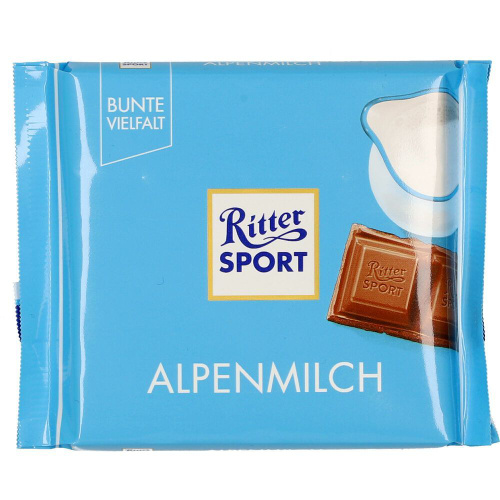Шоколад Ritter Sport молочный Альпийское молоко, 100г (1 шт) - купить с ...