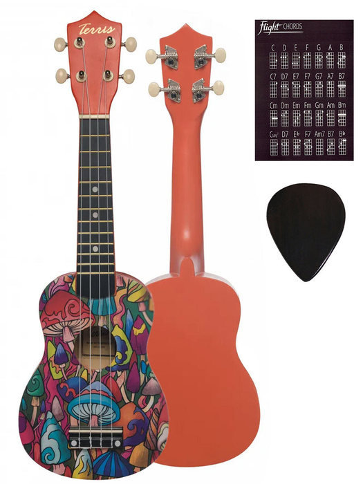 Укулеле Terris Jus-20 Mushroom в комплекте, справочник аккордов ...