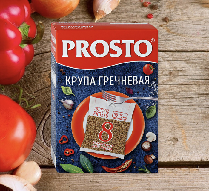 Гречневая крупа Prosto, 1 упаковка (в упаковке 8 пакетиков по 62,5 г ...