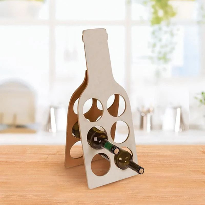 Подставка для бутылок деревянная "Loft" в виде вина. ( Универсальная ...