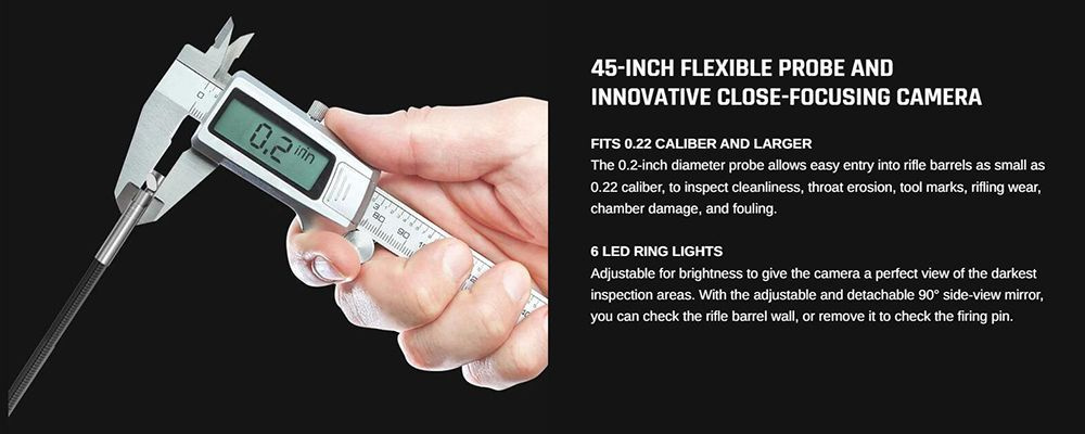 NTG500 Винтовочный эндоскоп с экраном 5 дюймов/5 мм/120 см Бороскоп с ...