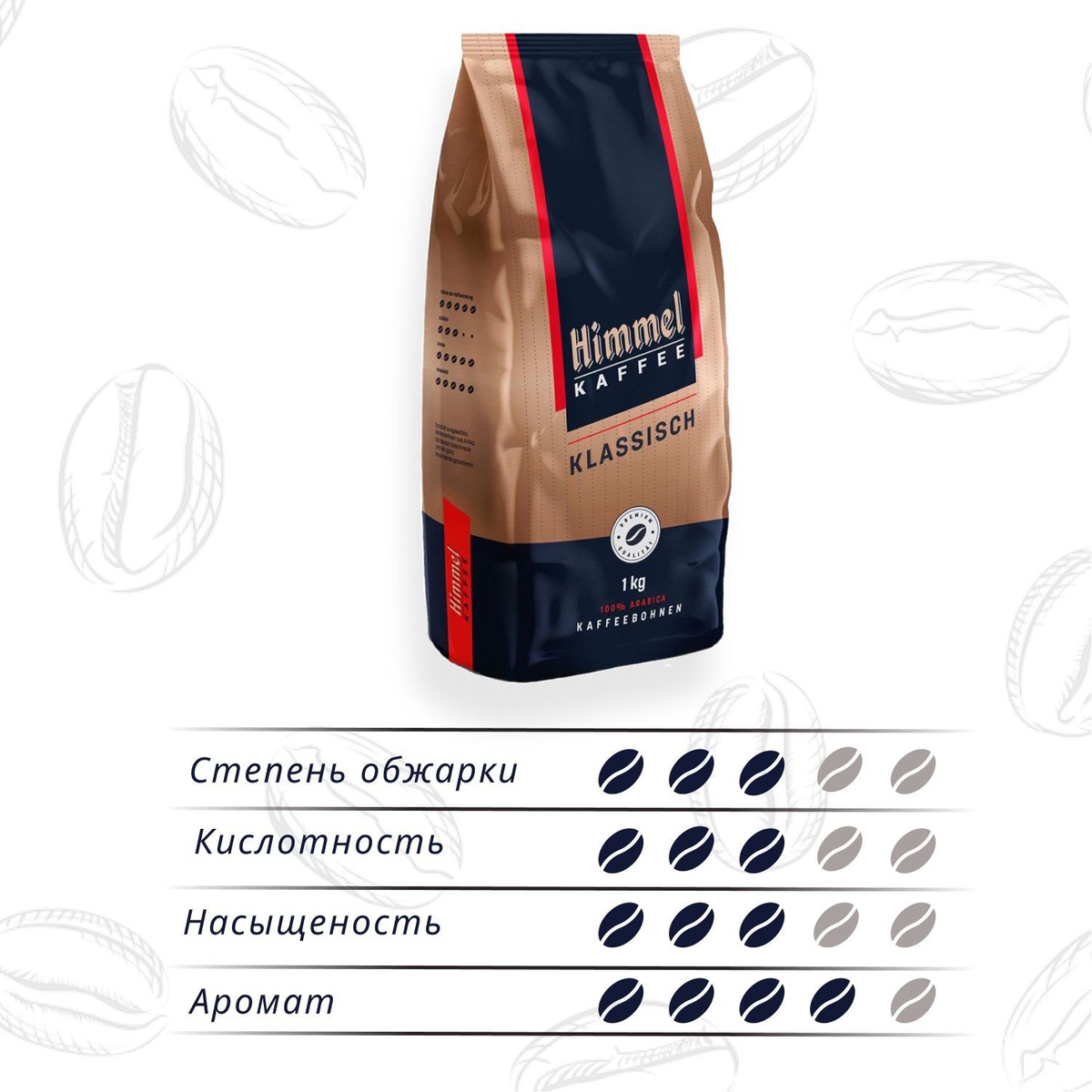 Кофе в зернах Himmel Kaffee Espresso 1кг - купить с доставкой по ...