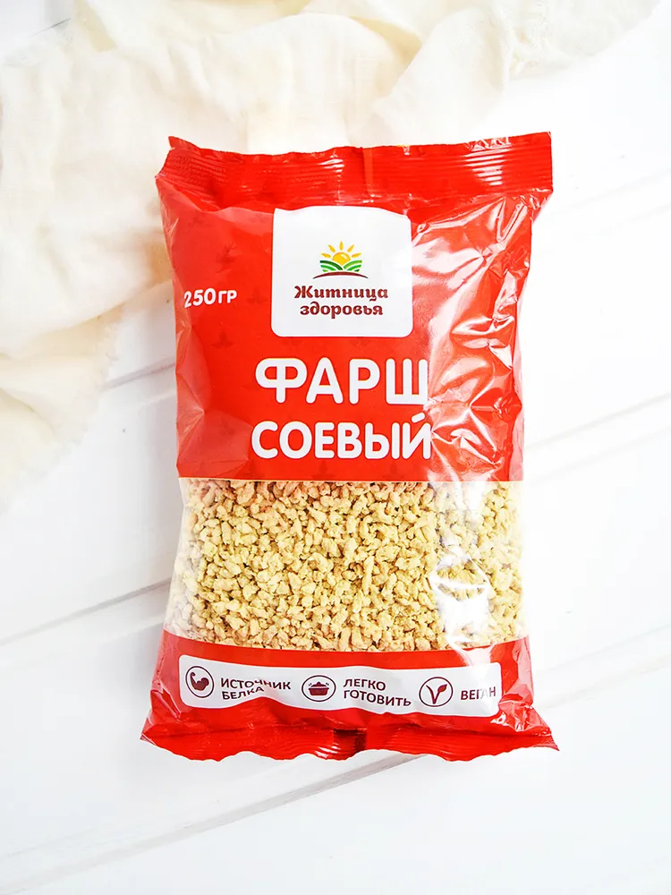 Фарш соевый. Соевое мясо. 250 гр. Житница здоровья, 250 г, фото 2
