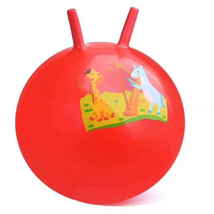 Мяч попрыгун 00-1563 с рожками 45см (цвет разноцветный) UralToys, вариант, фото 3