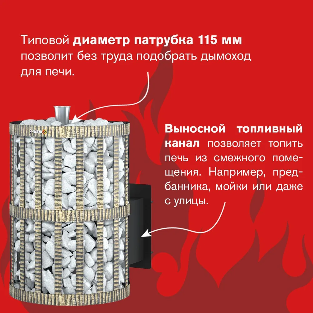 Дровяная печь для бани ВЕЗУВИЙ Скиф Парогенератор Ковка (210) "М", 210 м, фото 3