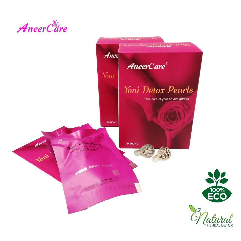 Тампоны китайские "Yoni Detox Pearls" от AneerCare, Набор 2 коробки по 6 шт. Фито тампоны женские, 6 шт