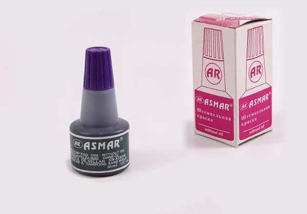 Краска штемпельная фиолетовая "ASMAR", фиолетовый