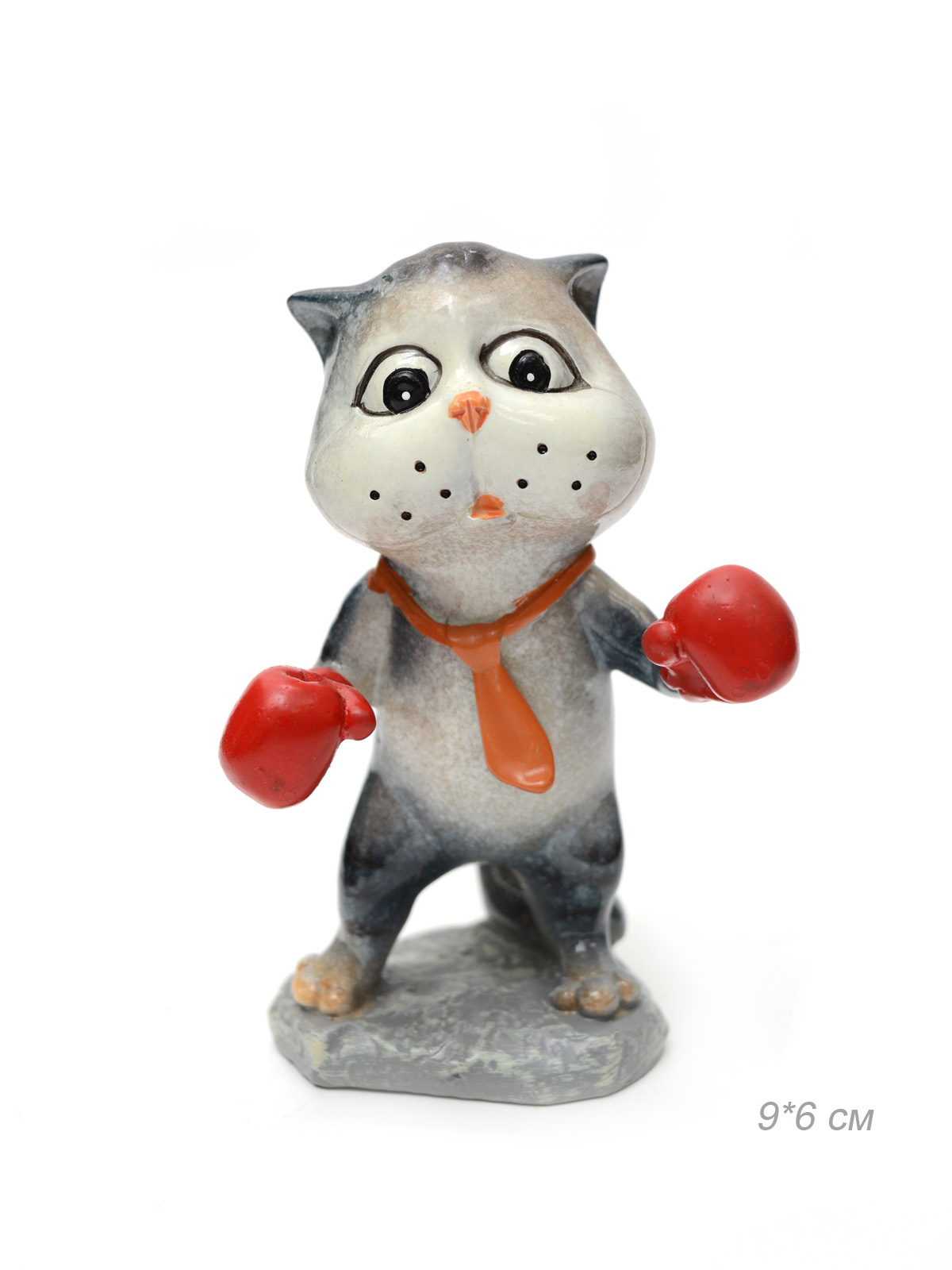 Статуэтка Кот боксер, полистоун, 9 х 6 х 9 см