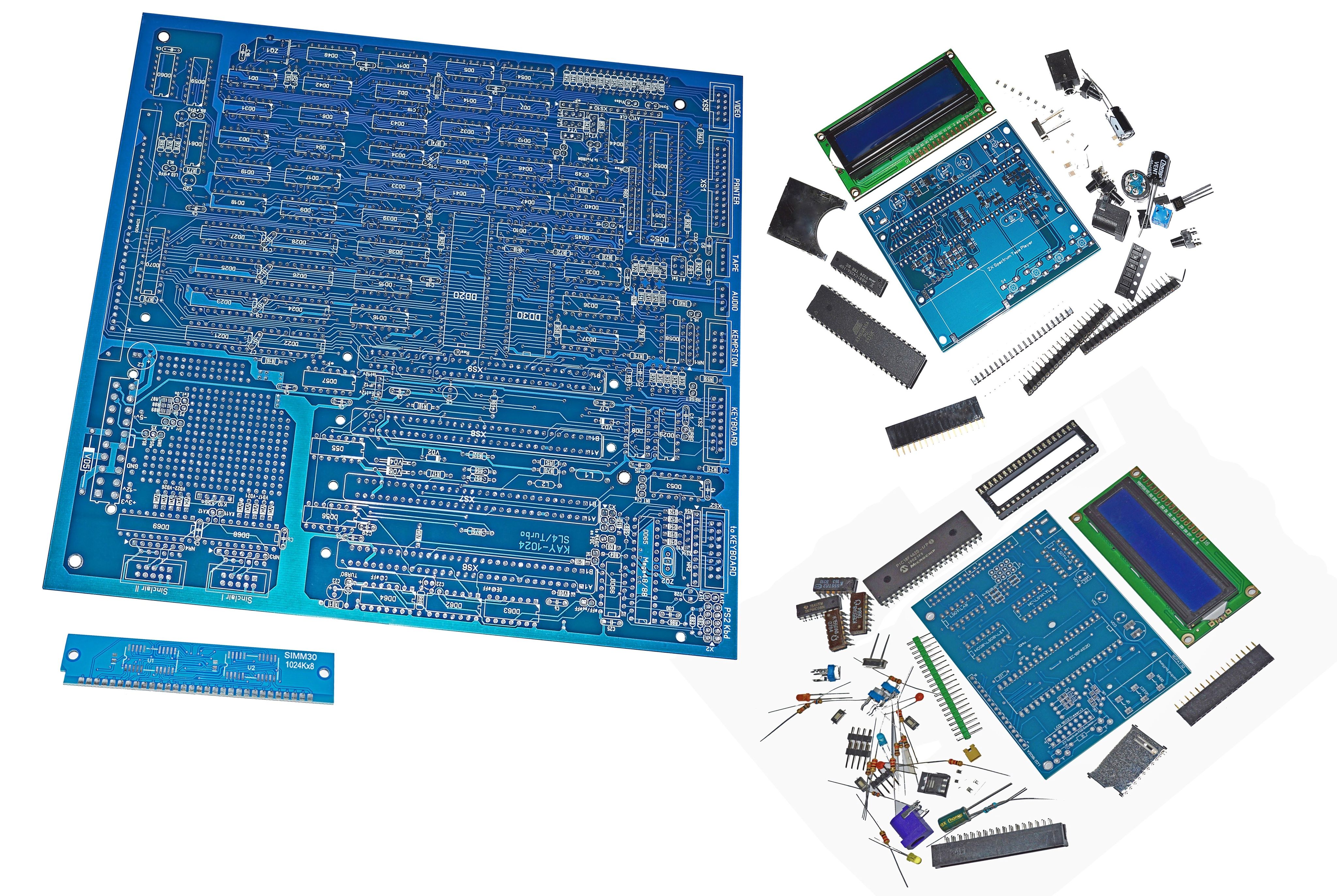 Платы конструкторы для сборки ZX Spectrum KAY 1024 SL4 Turbo Blue