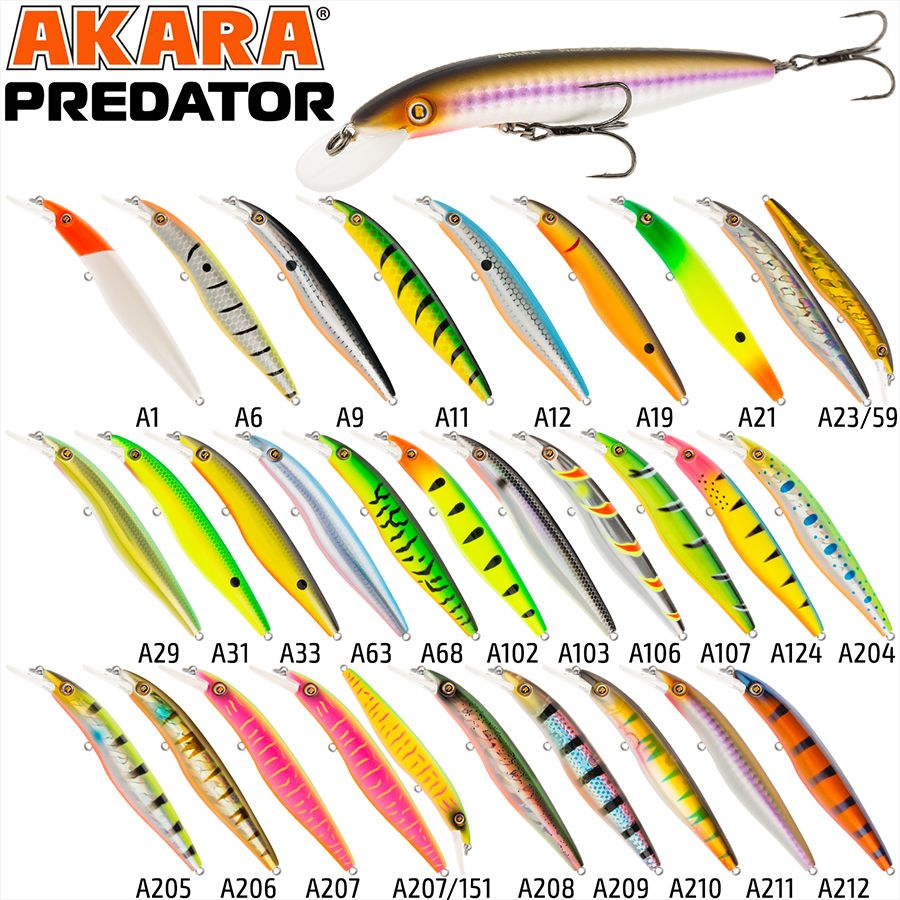 Воблер Akara Predator 100F 11гр. (2/5 oz 3,9 in) A205