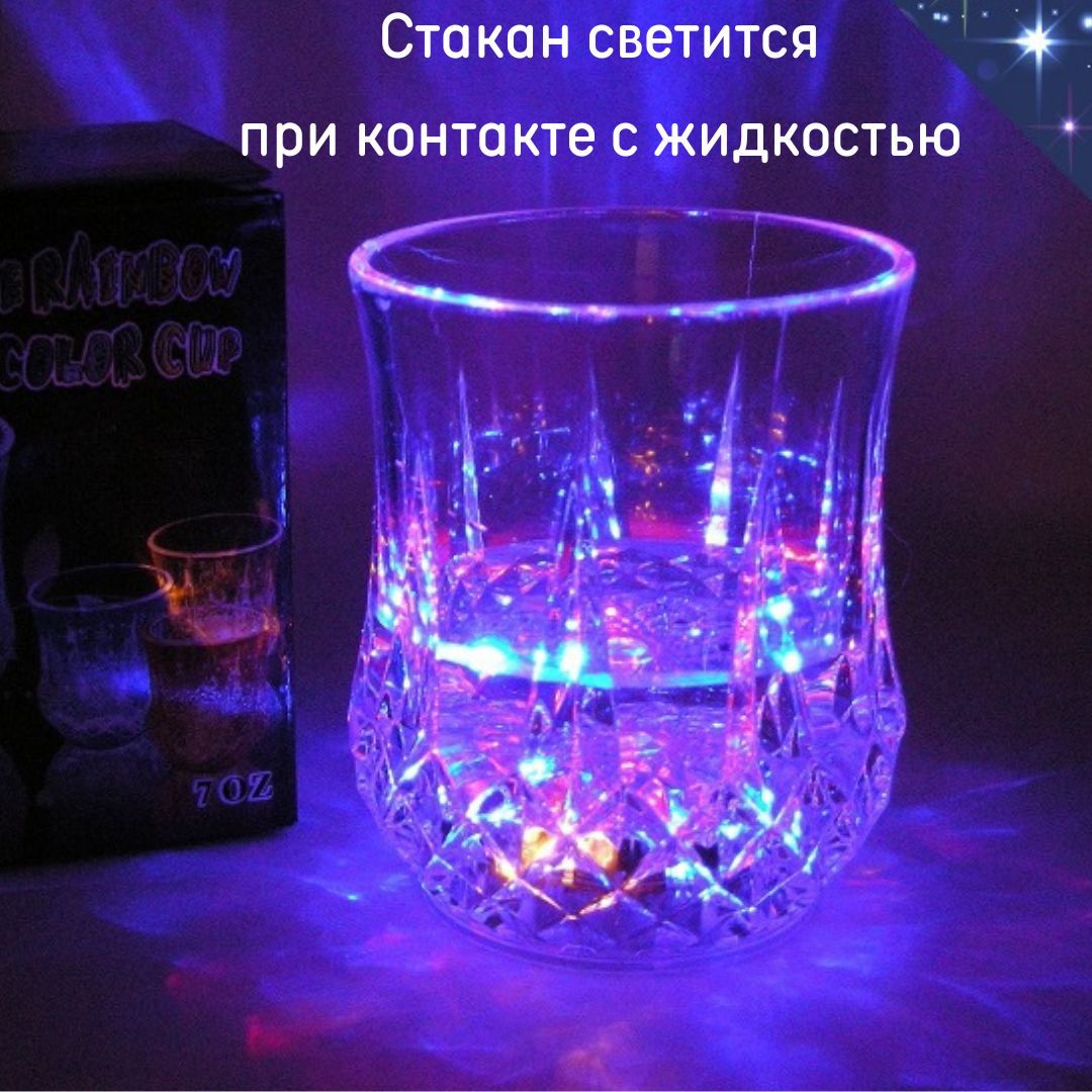 Набор материалов для создания стакана с подсветкой: светодиоды, батарейки, провода и другие компоненты