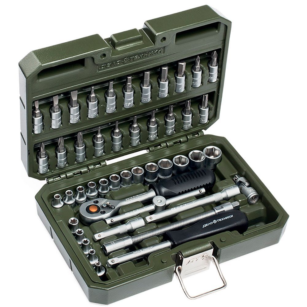 Наборголовокстрещоткой46предметов,1/4",Делотехники600746