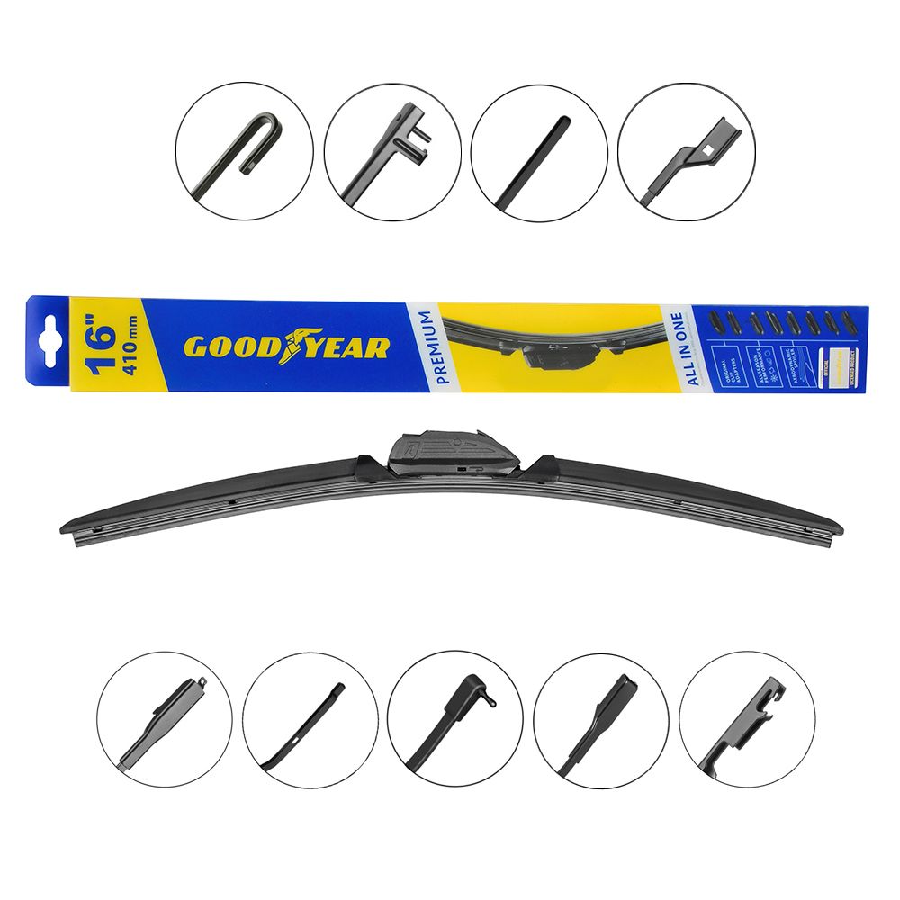 Щетка стеклоочистителя бескаркасная 410 мм (16") PREMIUM всесезонная (Goodyear)