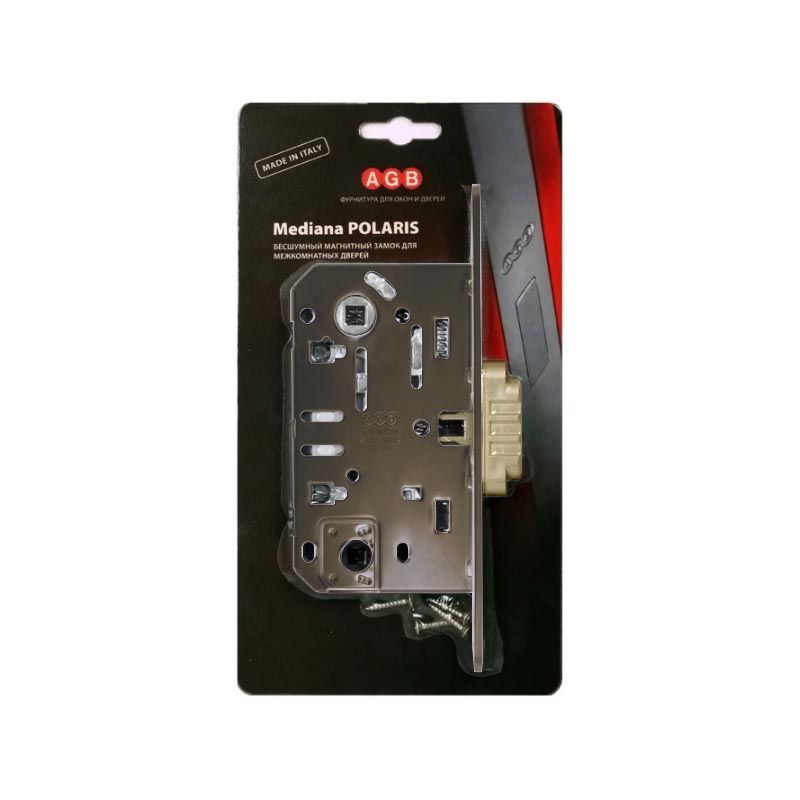 Замок межкомнатный AGB (АГБ) WC (ант. бр.) с отв. пл. B02402.05.12 ...