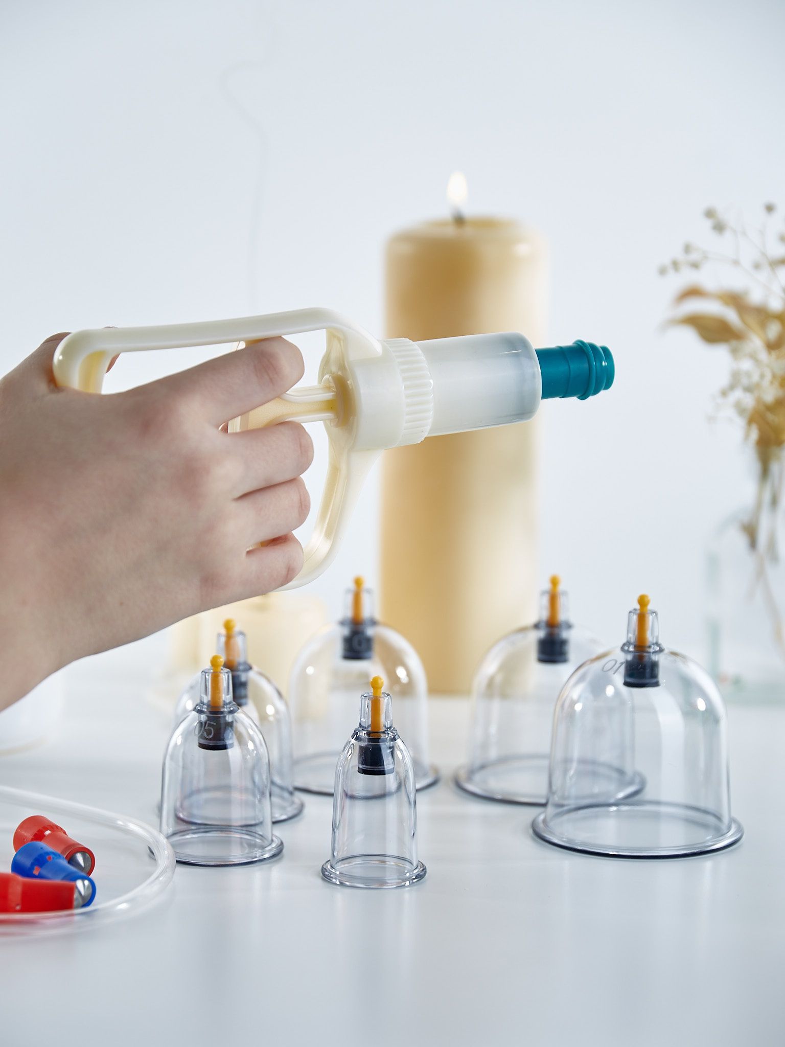 Массажные вакуумные банки для хиджамы с насосом 32 штук. Alghaith ...