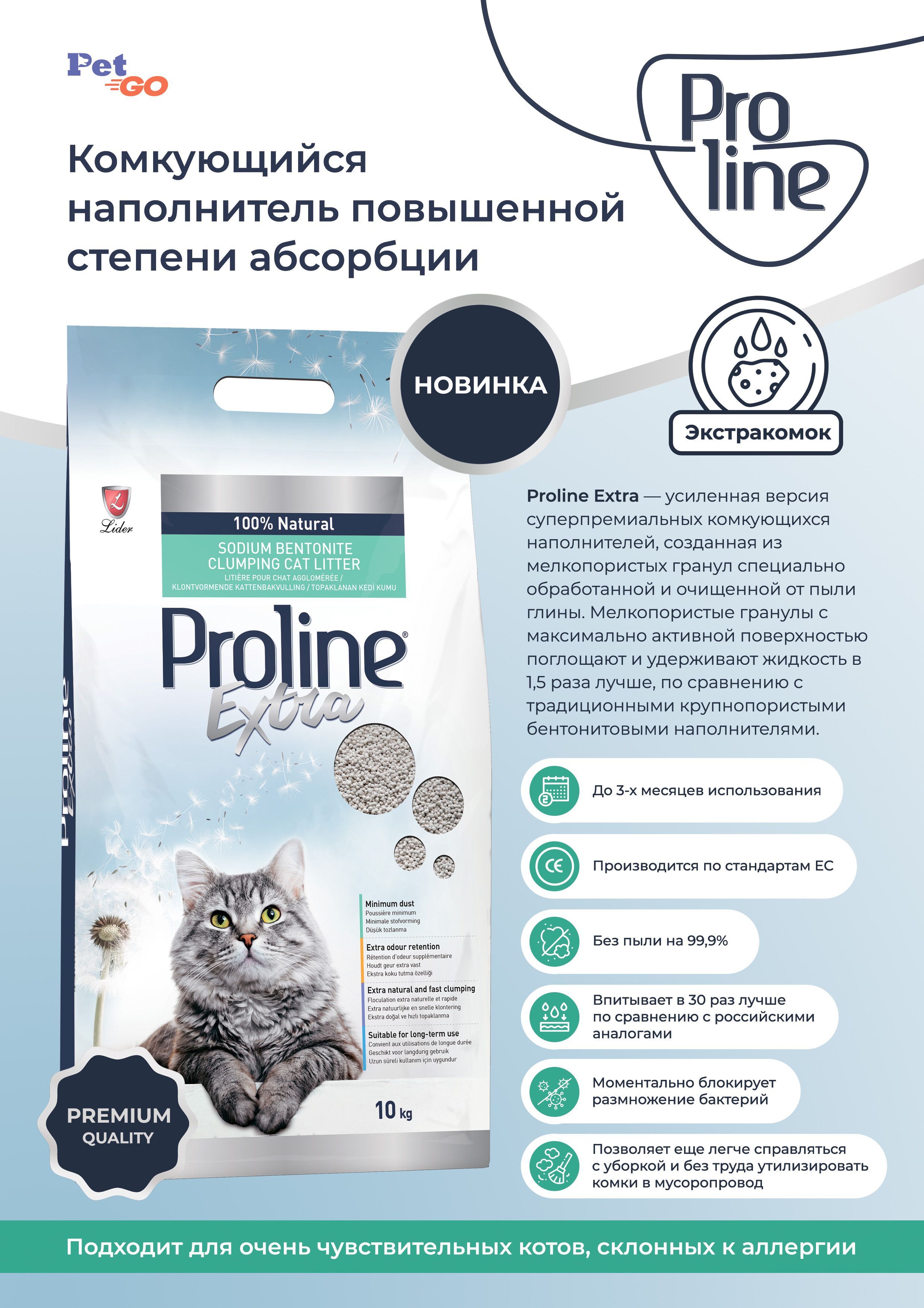 Proline наполнитель для кошачьего туалета