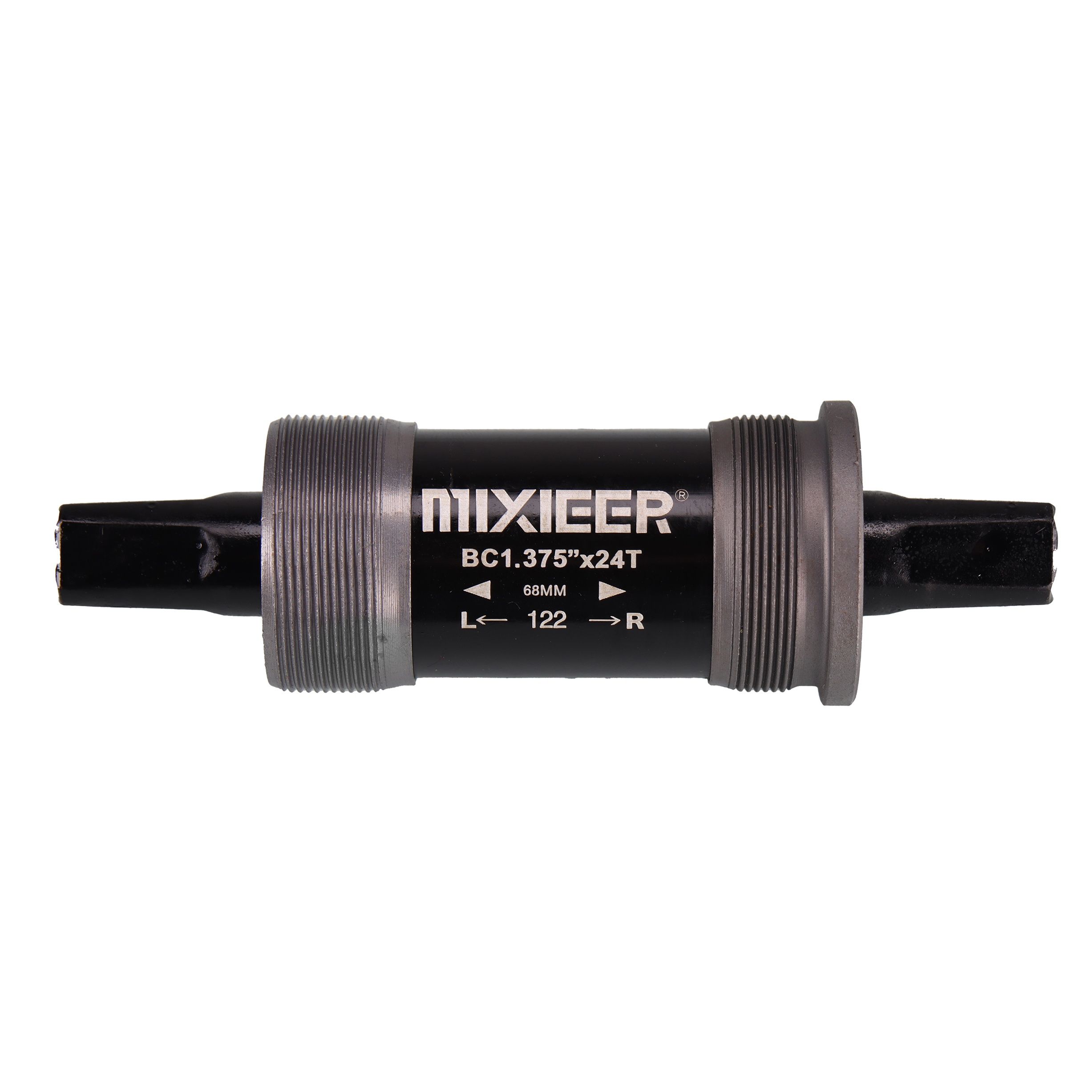 Каретка под квадрат картриджная, MIXIEER BB MX-A203 68x122, пром.подшипники, чёрная.